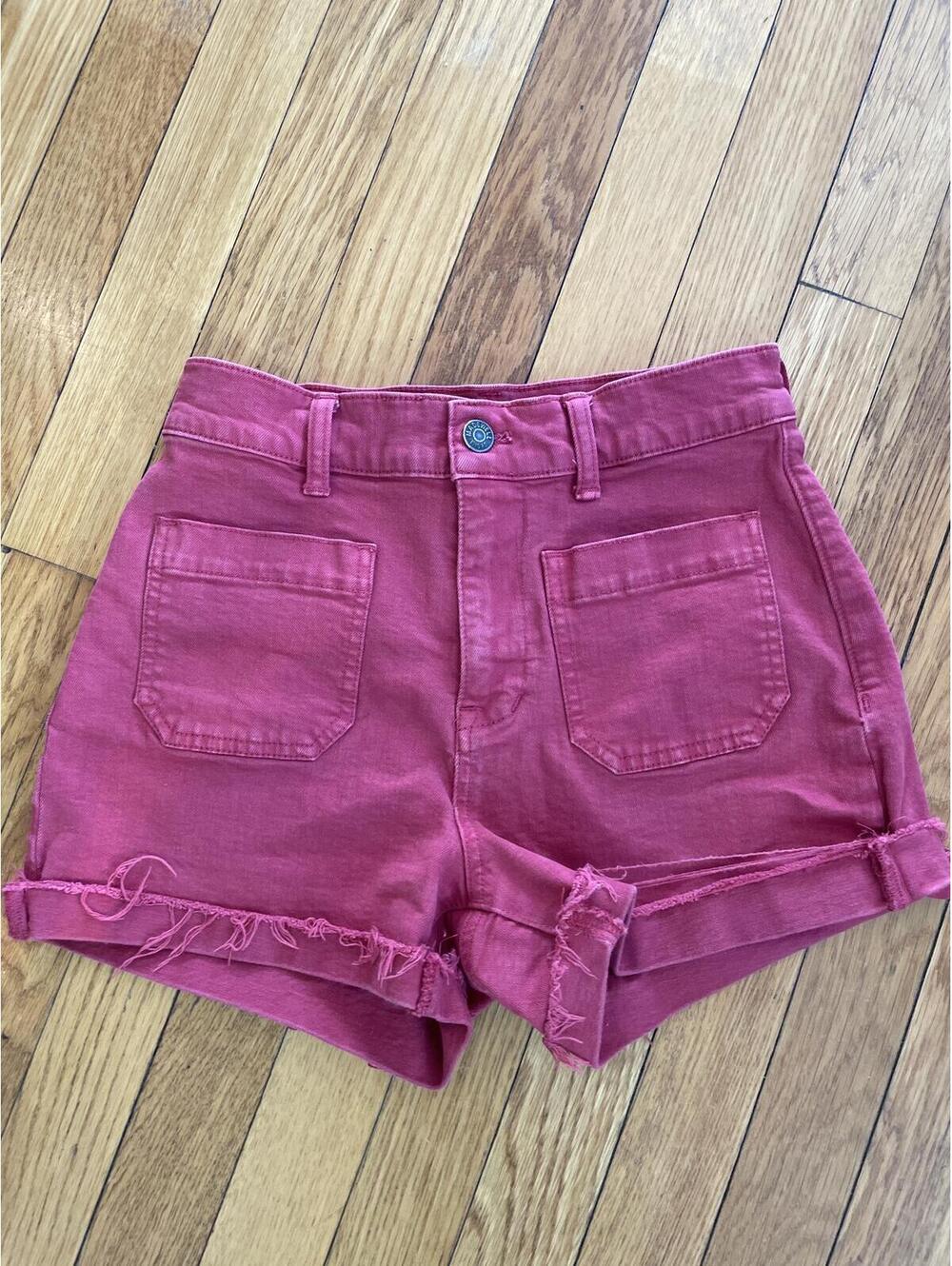 Madewell Raspberry Pink Denim Shorts Size 24